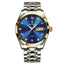Reloj de Hombre Suizo Impermeable con Doble Calendario y Brillo