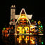 Casa Mágica de Elfo Navideño Compatible con LEGO con Luz LED
