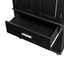 Tall Storage Cabinet with Two Drawers for Bathroom/Office, Black - Korvel