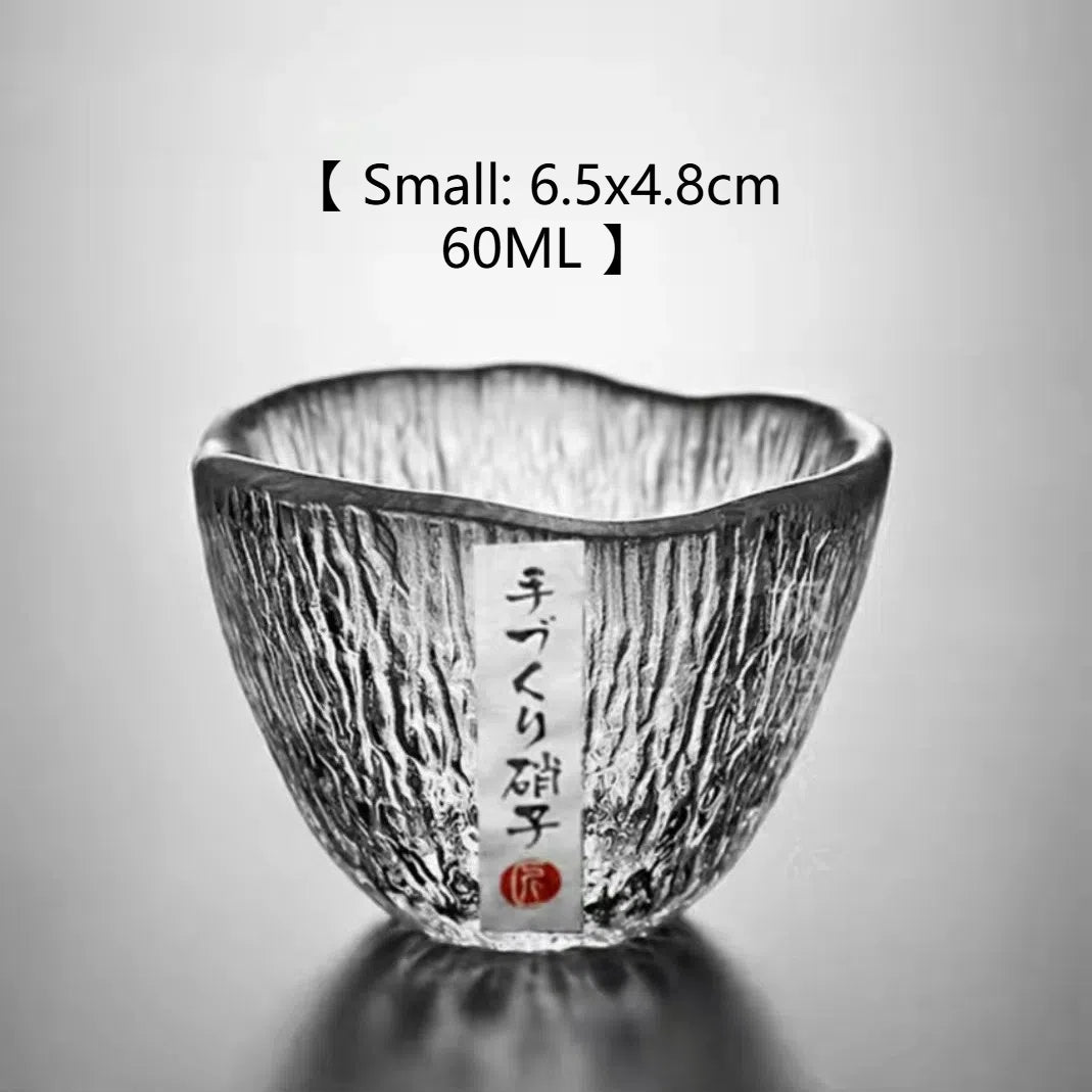 Hammer Patterned Heat-Resistant Glass Tea Cup