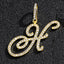 Hip Hop Grass Letter Pendant with Cuban Chain