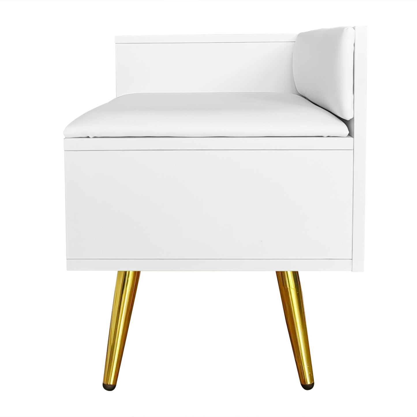 Banc de rangement pour chaussures blanc moderne avec rangement caché