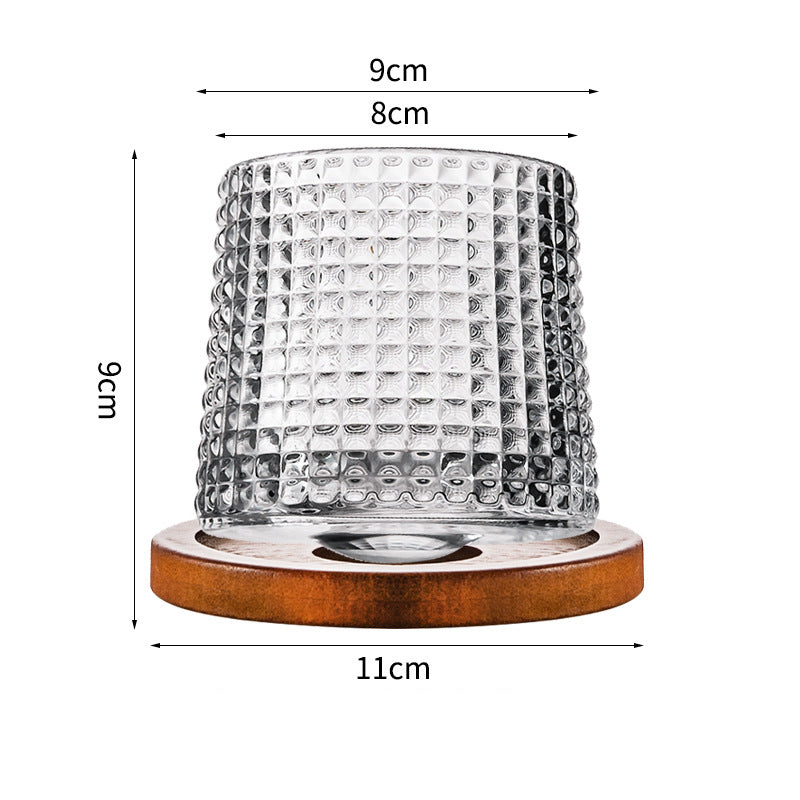 Hand drawn rotating glass cups multiple multi-purpose whiskey glasses rotating glass cups - Korvel