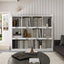 Elegant 10-Shelf Bookcase in White