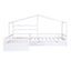 Twin Size House Platform Bed with Three Storage Drawers White - Korvel