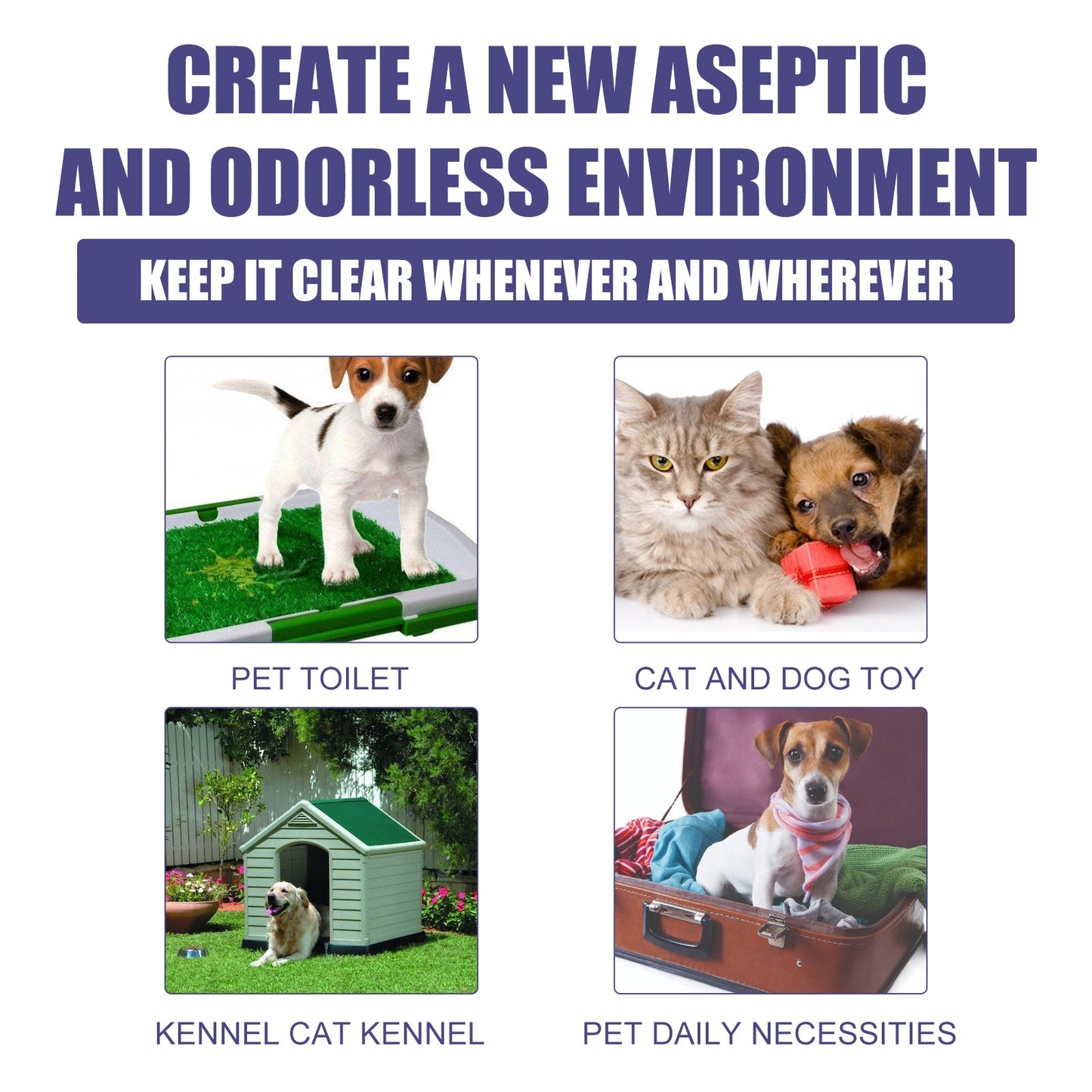 Pet Deodorant Spray To Remove Odors, Dogs And Cats To Remove Urine Odor Body Odor Feces Smell Clean Air - Korvel