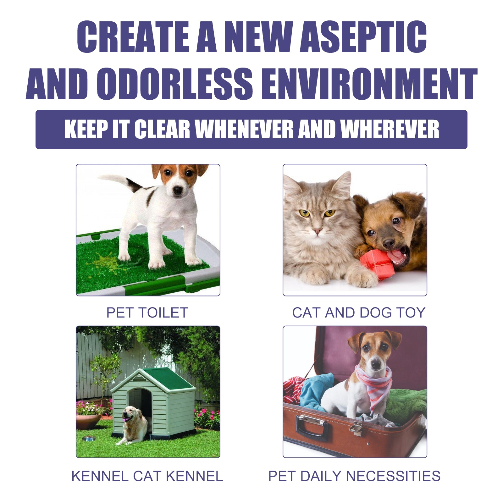 Pet Deodorant Spray To Remove Odors, Dogs And Cats To Remove Urine Odor Body Odor Feces Smell Clean Air - Korvel