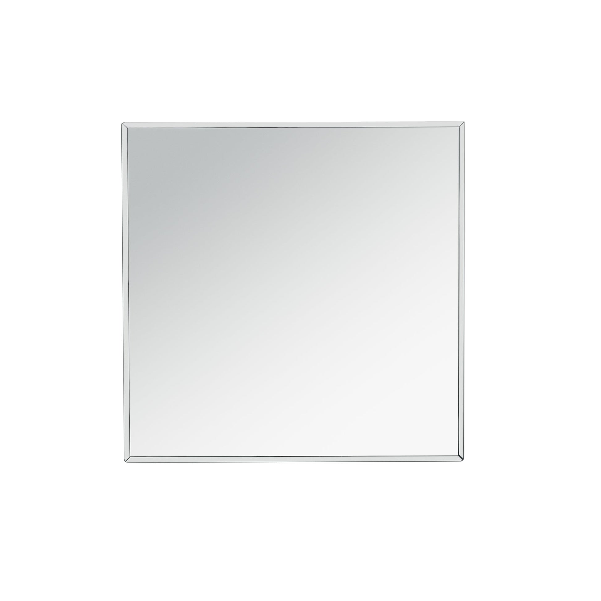 U-Can 11.8-inch silver square mirror coffee table with LED lights, modern crystal inlaid side table, no assembly required - Korvel