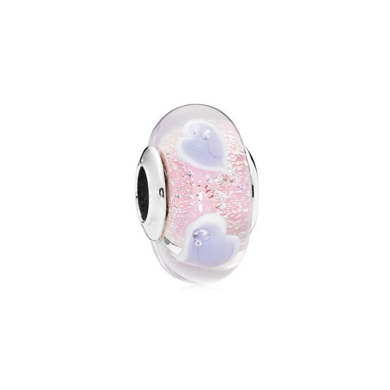 Platinum Di Love Rainbow Glass Beads for DIY Projects
