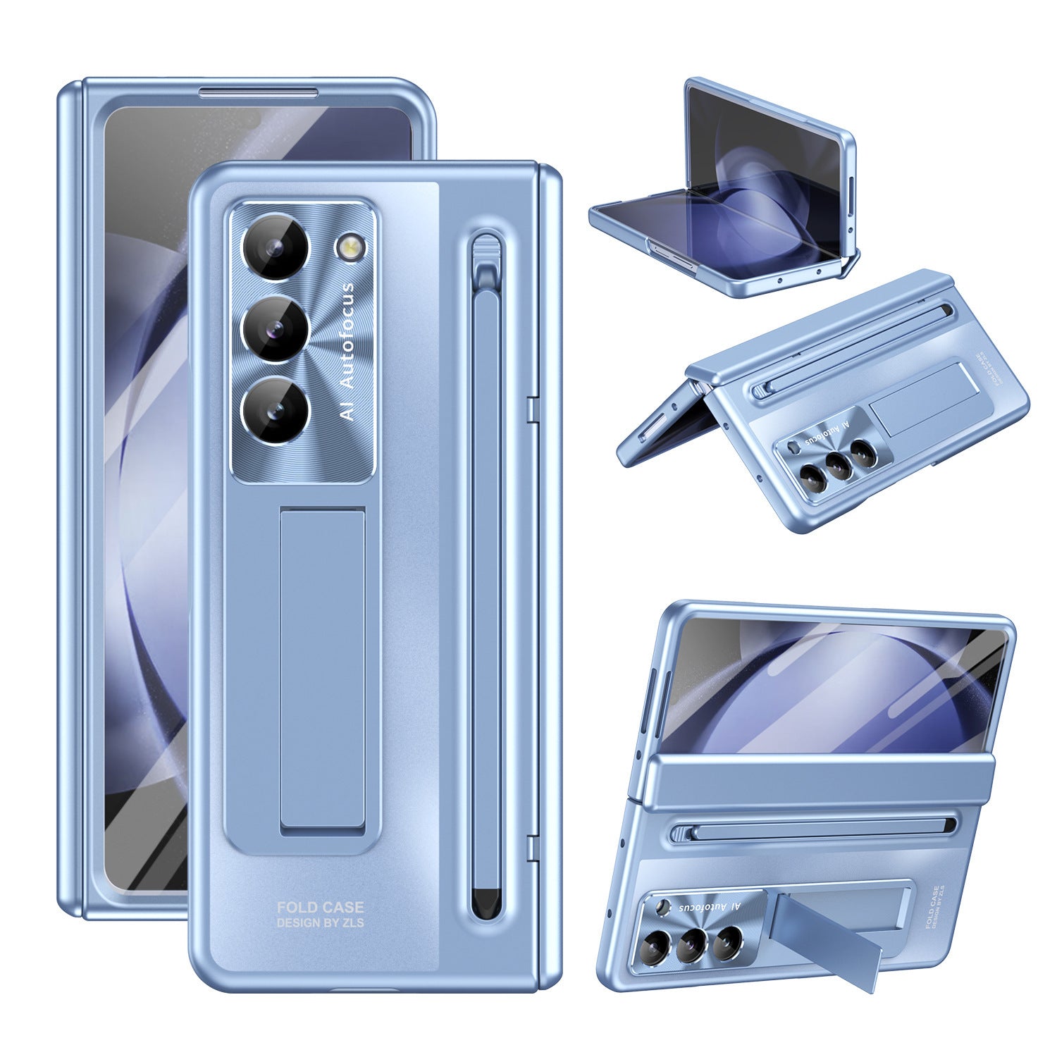 Suitable for Samsung Galaxy Z Fold6 mobile phone case shell film integrated bracket with stylus Z Fold5 anti-fall - Korvel