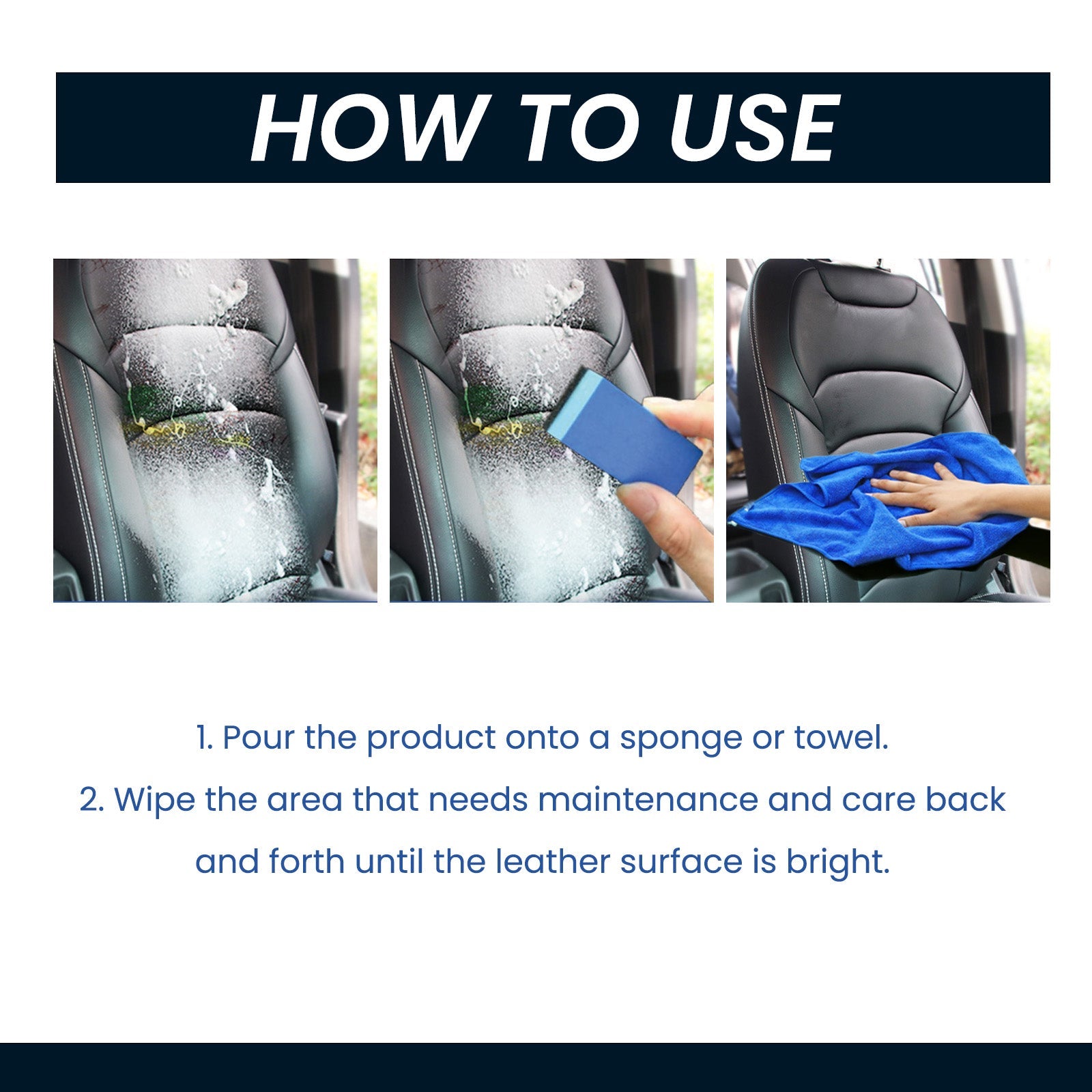 Leather Maintenance Cream, Car Seat Sofa Leather Cleaning Stains Refurbished Polish Cleaner - Korvel