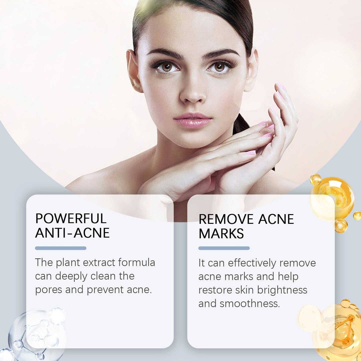 Acne Soothing Serum Facial Skin Hydrating And Moisturizing Pitted And Pimple Mild Care Solution - Korvel