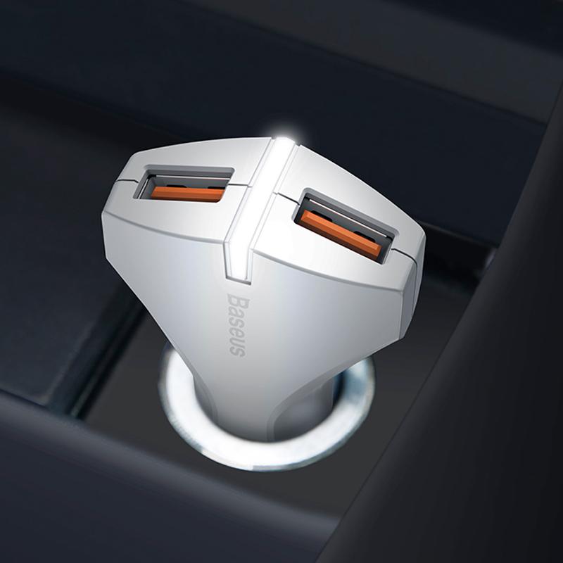 Baseus Quick Charge 3.0 Dual USB Car Charger