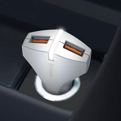 Baseus Quick Charge 3.0 Dual USB Car Charger