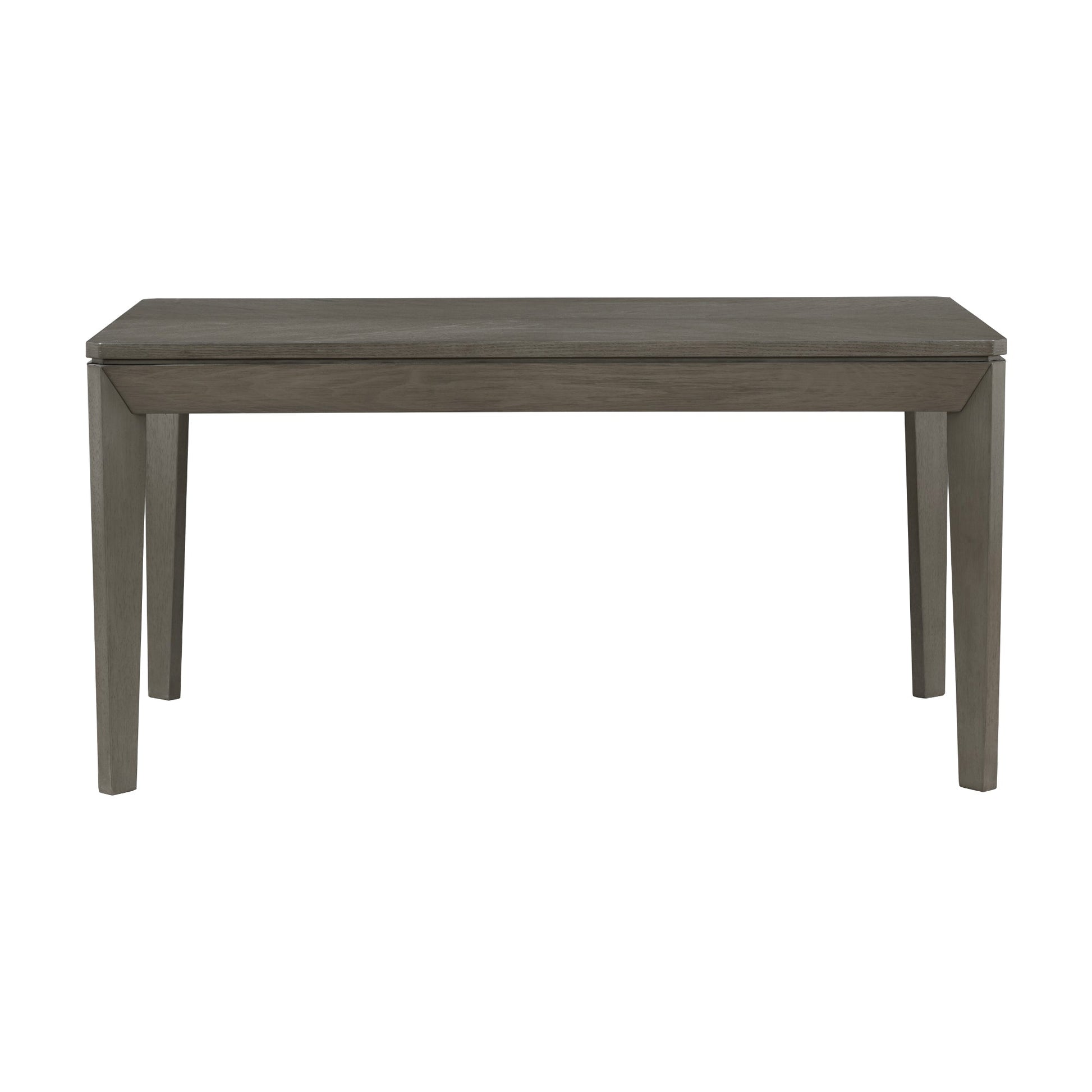 TOPMAX 6-Piece Dining Table Set with Upholstered Dining Chairs and Bench Farmhouse Style Tapered Legs Dark Gray+Beige - Korvel