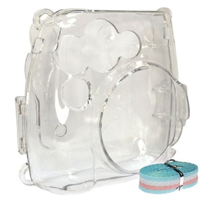 Crystal Transparent  Protective Case Cover Pouch Shoulder Strap for Fuji Fujifilm Instax Camera Instant Mini 9 8 8+ Accessories - Korvel