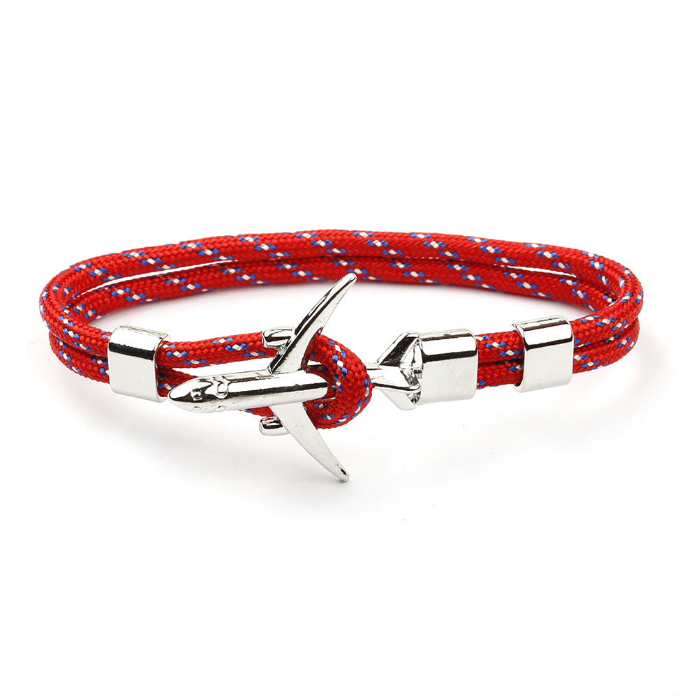 Pulsera de Ancla de Avión de Moda Moderna para Hombres y Mujeres