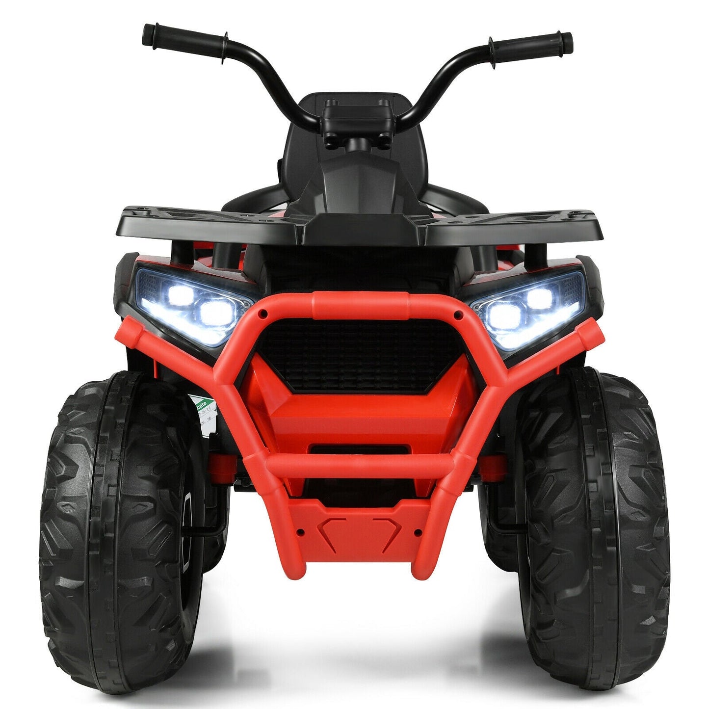 Quad ATV électrique 4 roues pour enfants 12V avec MP3 et lumières LED - Rouge