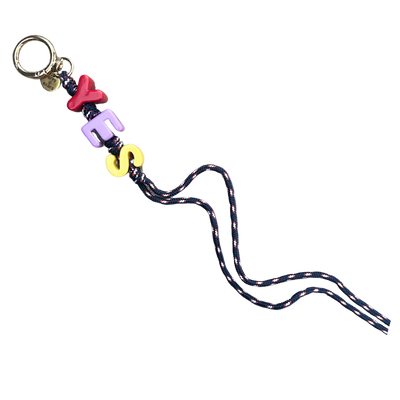 Charming Bag Accessory with Gold Key Loop