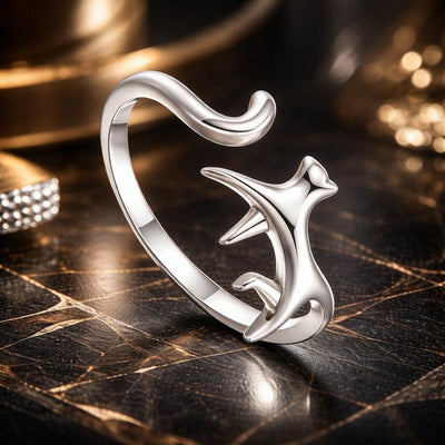 Elegant 925 Sterling Silver Oxidized Ring for Women