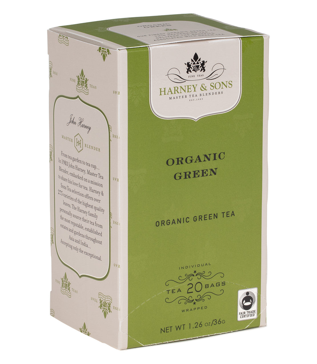 Sachets de thé vert bio premium