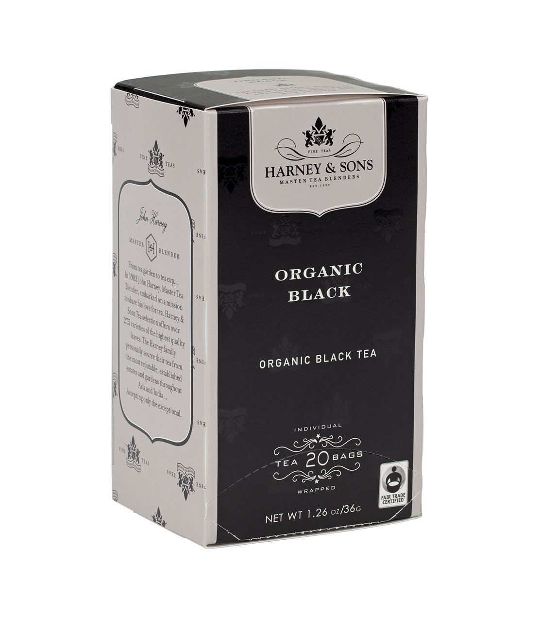 Thé Noir Bio - Boîte de 20 Sachets de Thé Premium