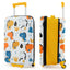20 Inch Kids Rolling Luggage - Foldable Hardshell Suitcase - Yellow
