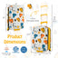 20 Inch Kids Rolling Luggage - Foldable Hardshell Suitcase - Yellow