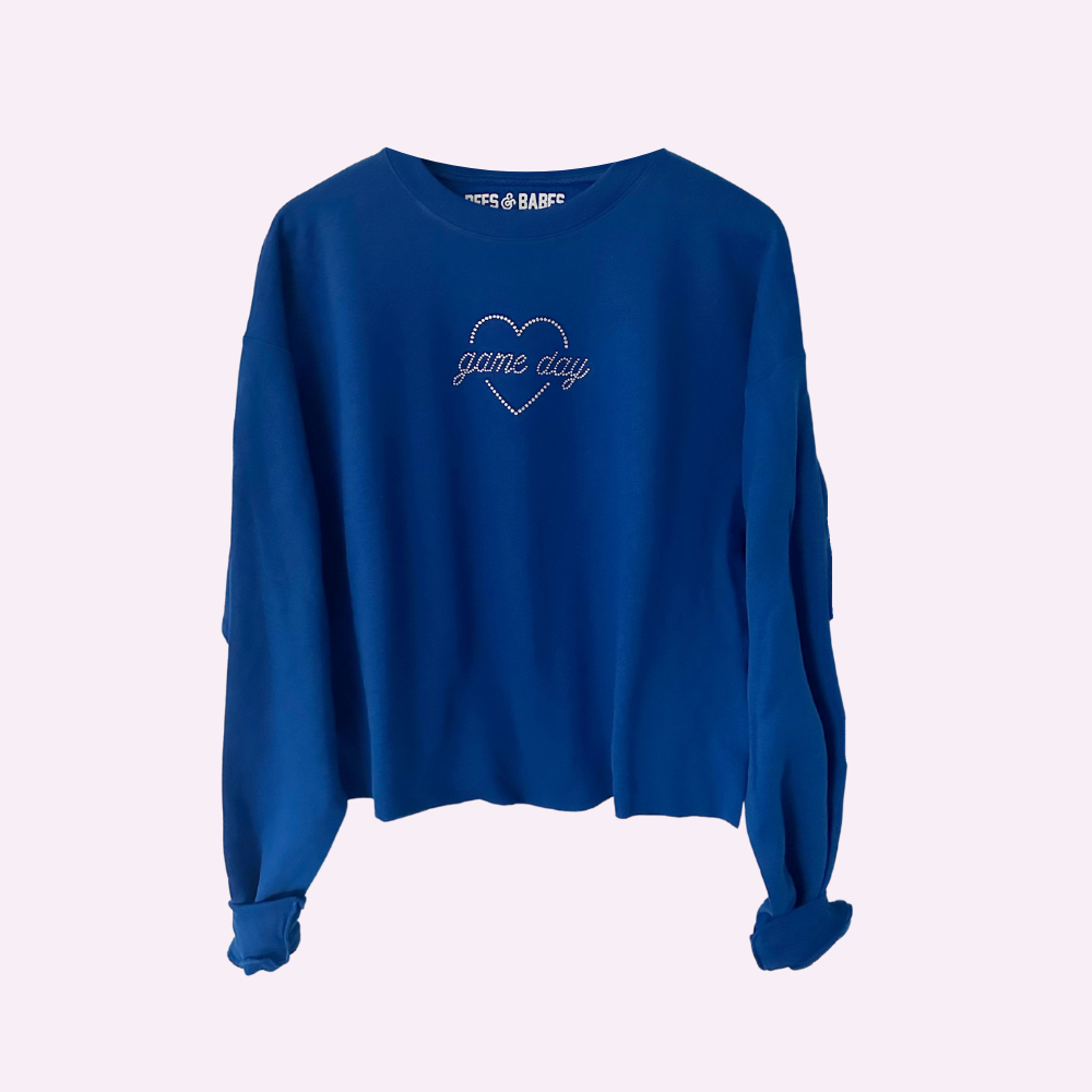 Sudadera Cortada con Brillantes para el Día del Juego