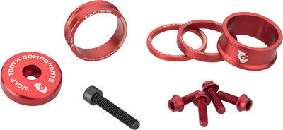 Wolf Tooth BlingKit: Headset Spacer Kit 3 5 10 15mm Red