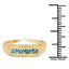 14K Yellow Gold Plated Blue Diamond Sterling Silver Ring