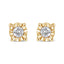 Pendientes de diamantes con chapado en oro amarillo de 10K