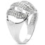 0.98 Carat White Diamond Sterling Silver Engagement Ring