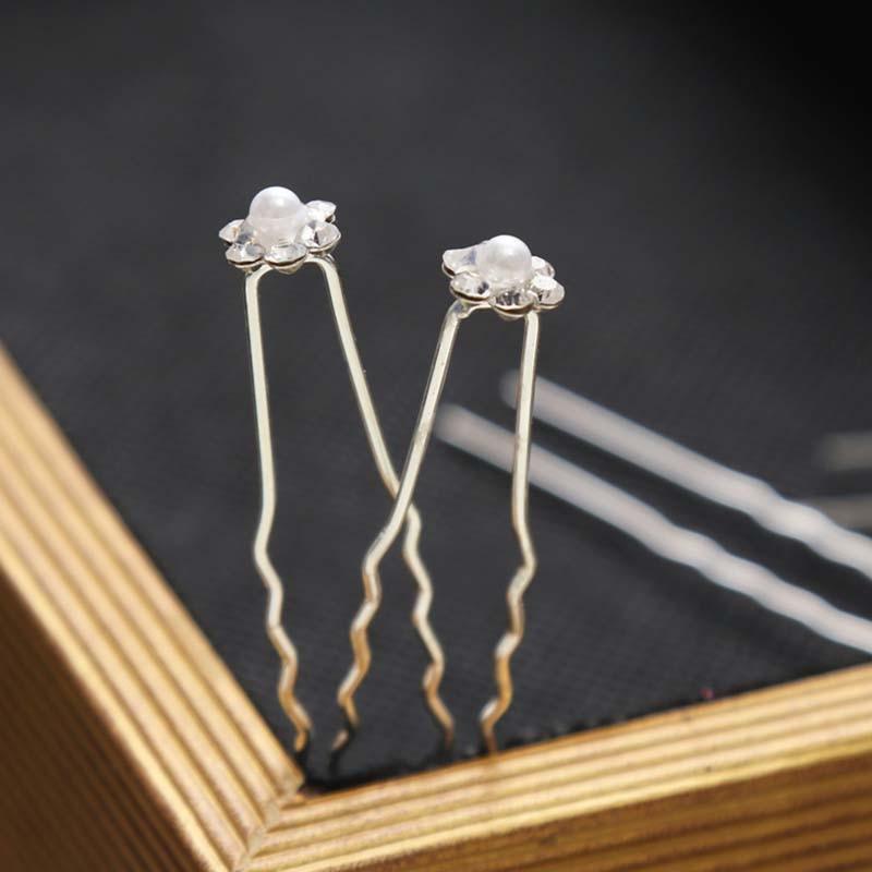 20 piezas de horquillas de cristal en forma de U para bodas y ocasiones especiales