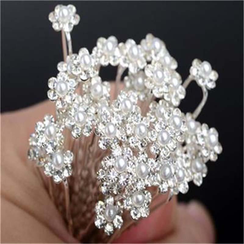 20 piezas de horquillas de cristal en forma de U para bodas y ocasiones especiales