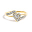 Bague de promesse en cœur filigrane avec accent en diamant en or jaune 10K - Taille 7
