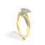 Bague de promesse en cœur filigrane avec accent en diamant en or jaune 10K - Taille 7