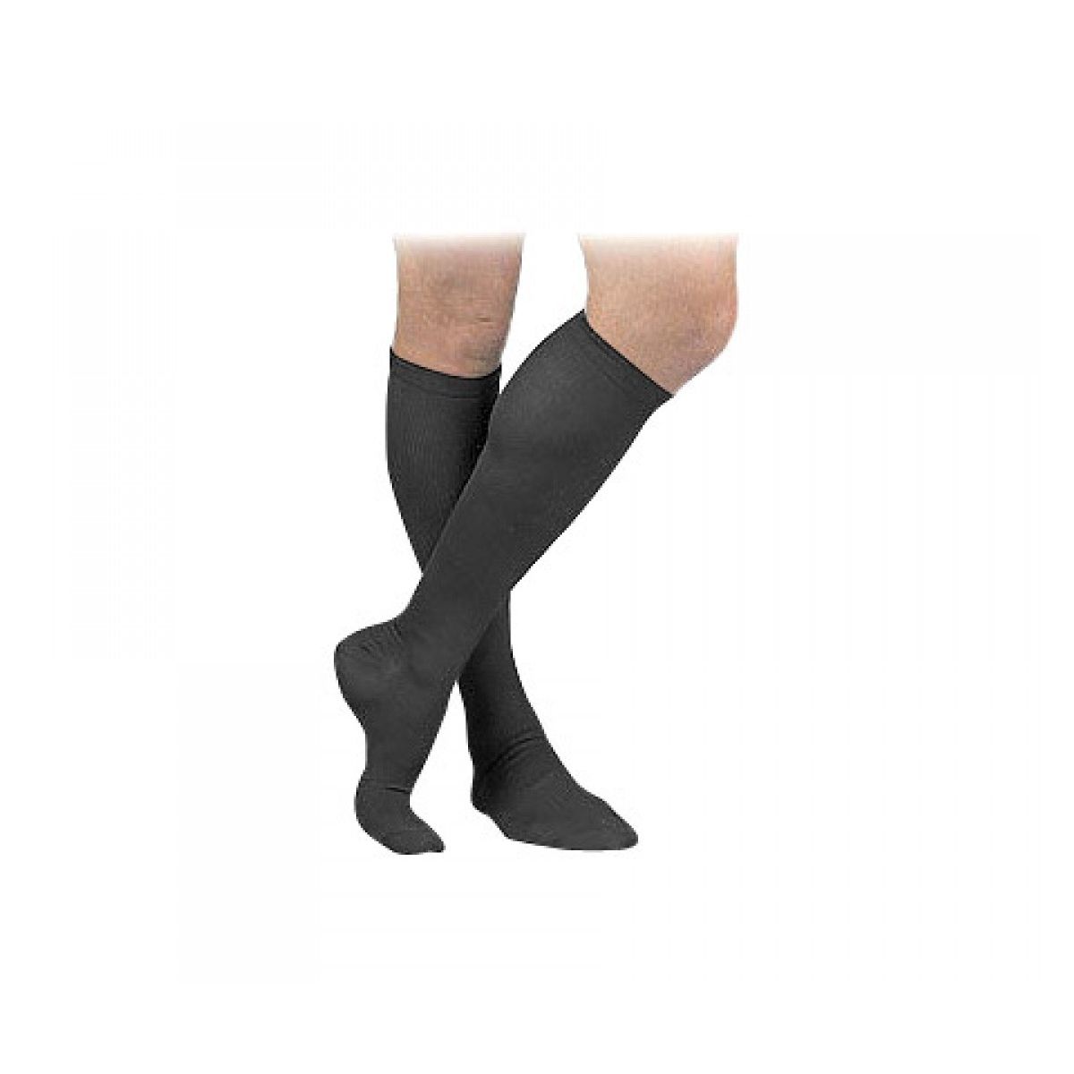 Chaussettes de compression Activa hauteur genou - Grand Noir, orteils fermés