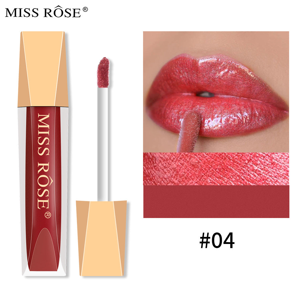 Velvet Matte Pearlescent Lip Gloss - Non-Fading & Non-Stick
