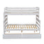 Wood Twin over Full Bunk Bed with 2 Drawers  White - Korvel