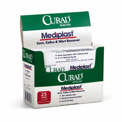 Tampons enlevés de maïs et de callosités Curad Mediplast - 25 unités