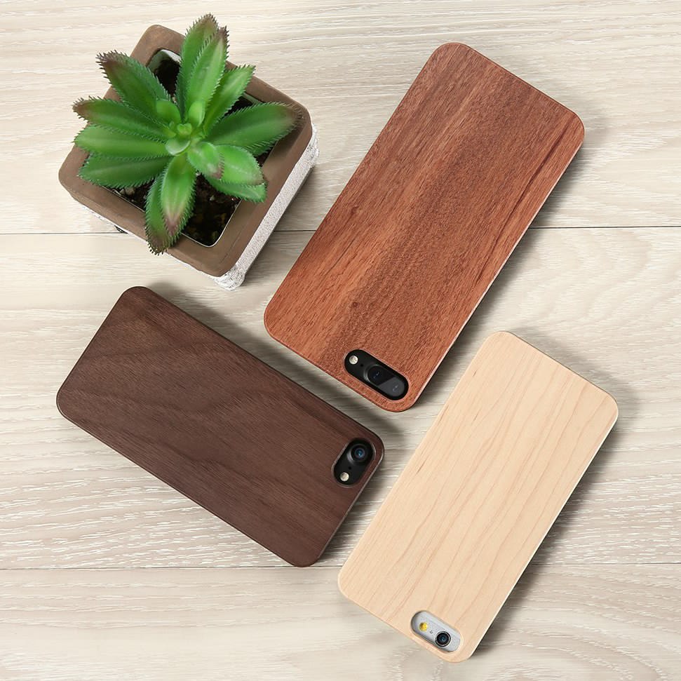 Funda de Bambú Genuina para iPhone - Cubierta de Madera Natural