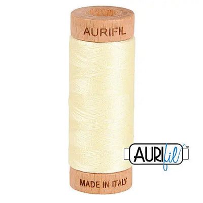 Bobine de coton Aurifil 80wt 2110 Citron Clair