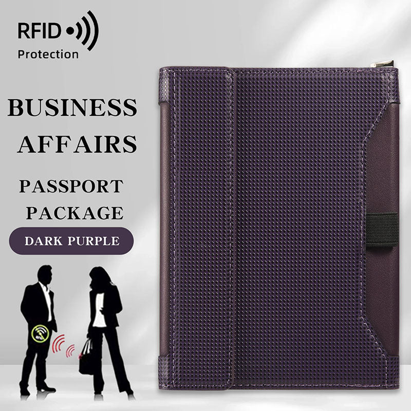 Funda de Pasaporte de Gran Capacidad y Estilo con Características Antirrobo