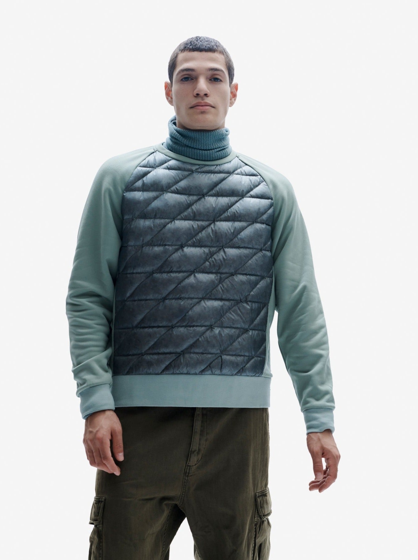 Down Crew Sweater - Slate Gray - Korvel