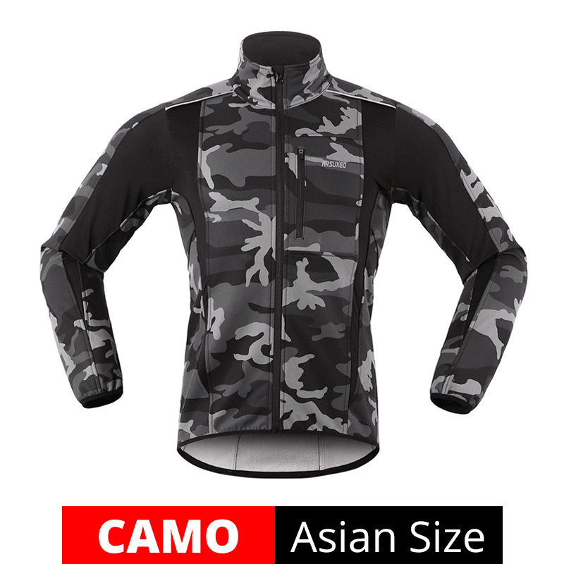 Premium Fleece Three-Layer Cycling Jacket
