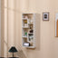 Bookshelf, Freestanding Wood Open Bookcase with 5 Cubes, with 2 keyhole hangers, Home Office Décor Rectangular Storage - Korvel