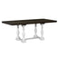 Traditional 6-Piece 78inch Trestle Extendable Dining Table Set with One 18inch Removable Leaf Distressed White - Korvel