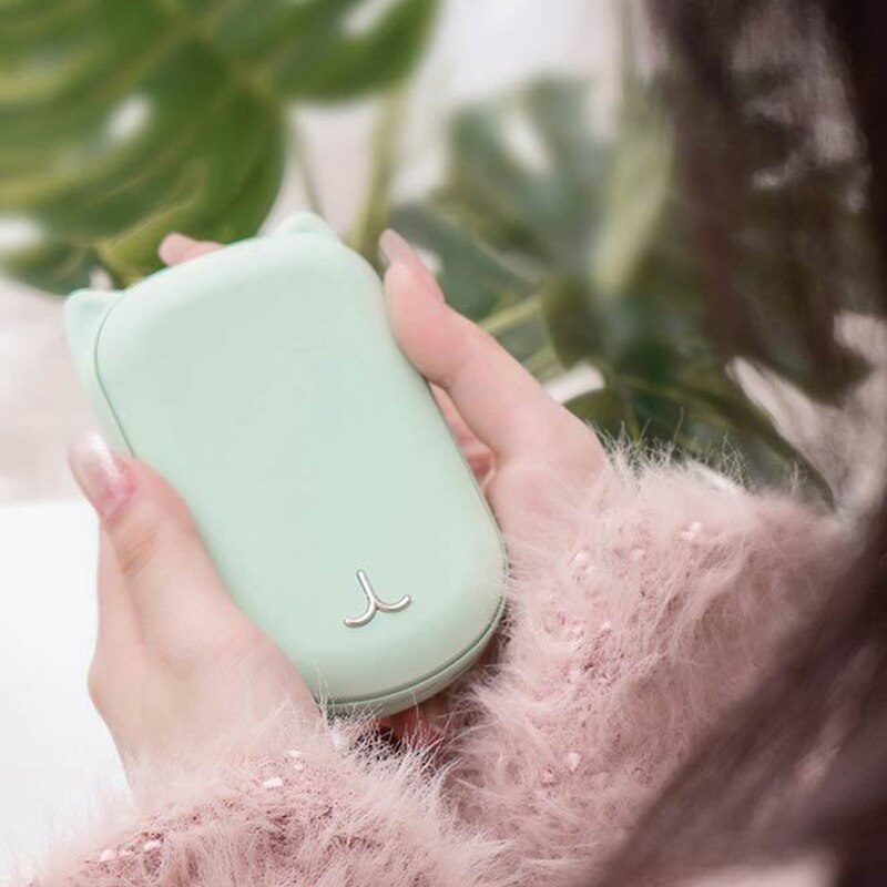Cute USB Rechargeable Hand Warmer and 3600Ma Power Bank 5V Mini Portable Travel Handy Long-Life Pocket Hand Warmer - Korvel