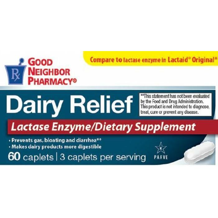 Gnp Dairy Relief Caplet 60ct Enzyme Lactase